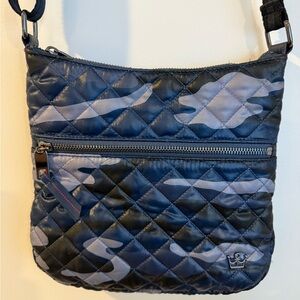 Oliver Thomas Quilted Camouflage Crossbody Bag